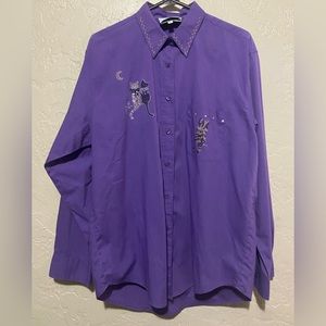 Purple Button-up Shirt size Large